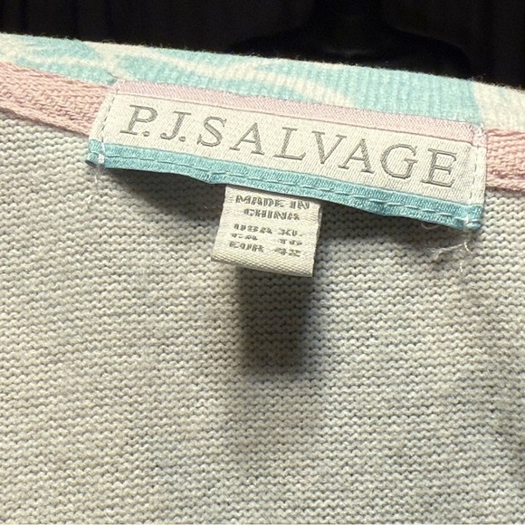 NWT PJ Salvage Pajama Top Size 2X Fleece V-Neck Long Sleeve Floral Peachy Cozy - Picture 4 of 9